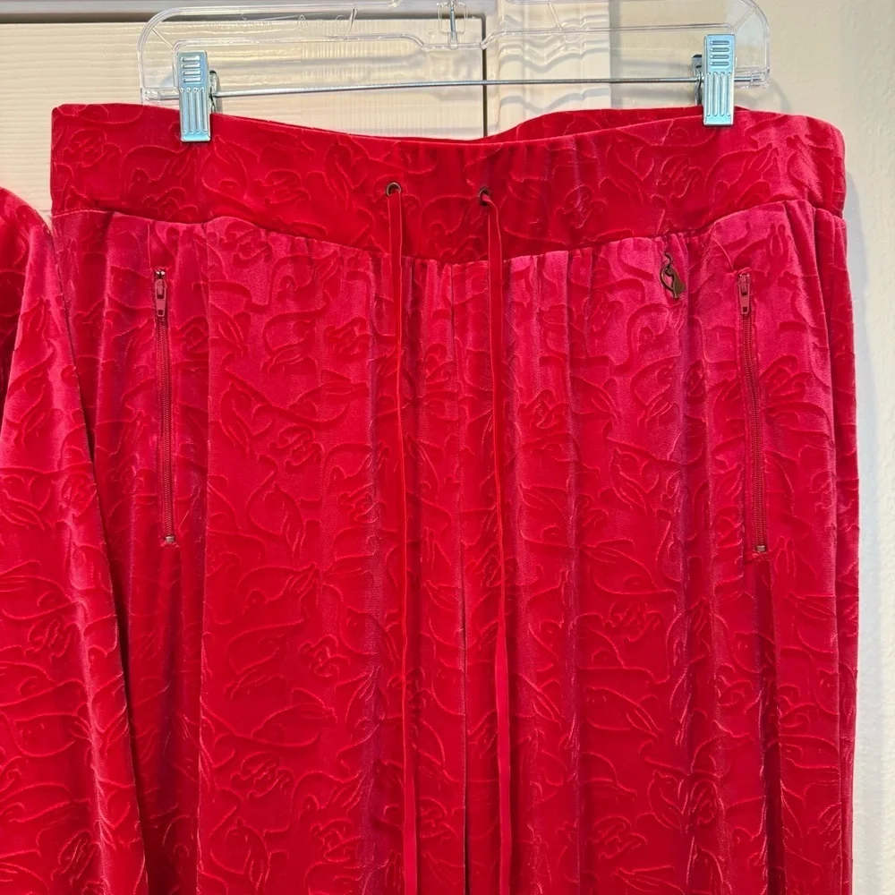 Vintage Y2K Baby Phat Velour Track Suit Set Women’s 2XL Hot Pink Logo USA AOP - Picture 5 of 15